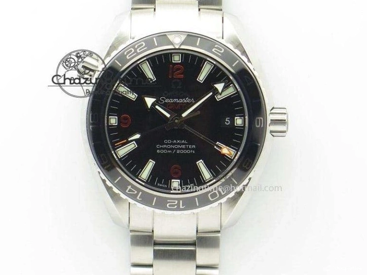 0415 Comfortable Planet Ocean 43.5mm SS VSF 1:1 Best Edition Black Orange Bezel Gray Dial on Nylon Strap A8900 Super Clone V 7730